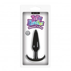 Гладкая черная анальная пробка Jelly Rancher T-Plug Smooth - 10,9 см.