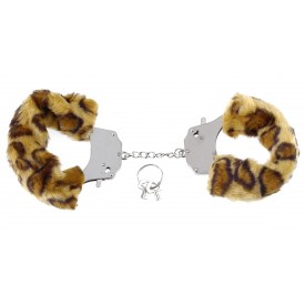 Наручники металлические с гепардовым мехом Original Furry Cuffs