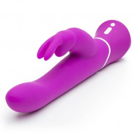 Лиловый вибратор-кролик Curve Rechargeable Rabbit Vibrator - 25,4 см.