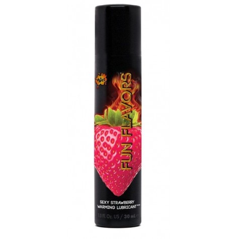 Разогревающий лубрикант Fun Flavors 4-in-1 Sexy Strawberry с ароматом клубники - 30 мл.